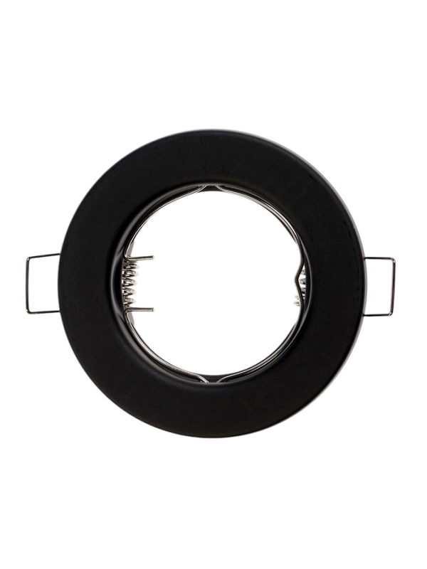 Светильник встраиваемый под лампу MR16, круг, металл, черный