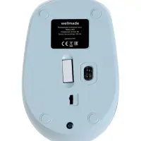 Мышь WELLMADE M03, беспроводная, оптическая, 1200 dpi, голубая