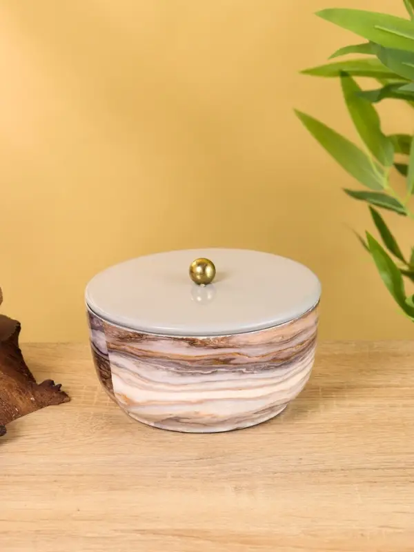 Конфетница с крышкой "Халва" 14х14х9 см