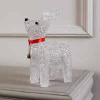 Светодиодная фигура &laquo;Олень с колокольчиком&raquo; 18 &times; 25 &times; 8 см, акрил, 20 LED, батарейки ААх2 (не в комплекте), свечение белое