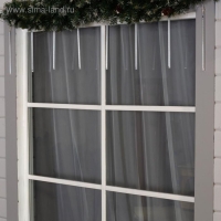 Гирлянда &laquo;Сосульки&raquo; 2.5 &times; 0.3 м, IP65, прозрачная нить, 192 LED, свечение белое с эффектом стекания, 12 В