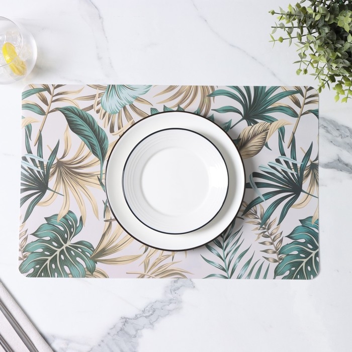 Салфетки сервировочные на стол Доляна Flores, 4 шт, 28&times;43 см