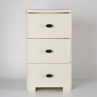 Комод 3-х секционный &laquo;Плетёнка&raquo;, цвет слоновая кость