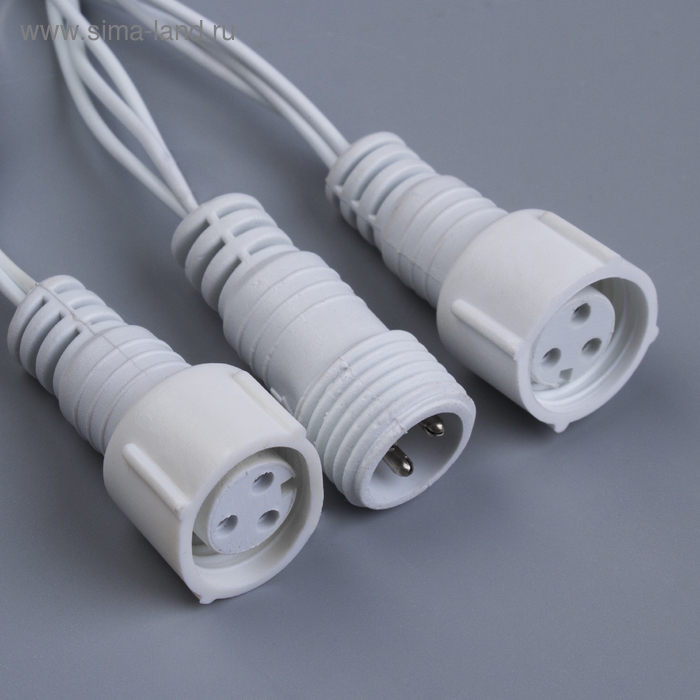 Гирлянда &laquo;Нить&raquo; 10 м, IP44, УМС, белая нить, 100 LED, свечение зелёное, 220 В