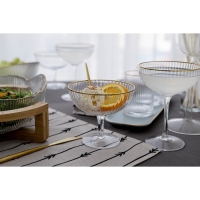 Бокал для коктейлей стеклянный Magistro &laquo;Орион&raquo;, 350 мл, 11,1&times;12,5 см, с золотой отводкой