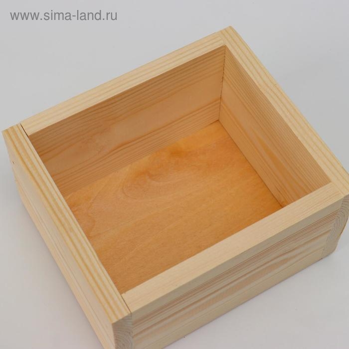 Кашпо деревянное 14.5&times;12.5&times;7,5см Элегант, натуральный Дарим Красиво