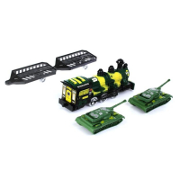 Паровоз инерционный &laquo;Военный&raquo;, с танками, цвета МИКС