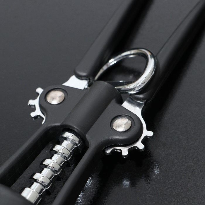 Штопор Доляна &laquo;Профи&raquo;, 19 см, цвет чёрный