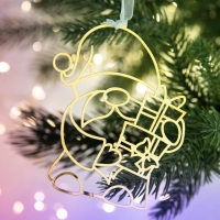 Ёлочная игрушка новогодняя &laquo;Новый год: Гном&raquo;,   9.8 х 8.2 см.