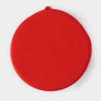 Набор силиконовых форм для выпечки Доляна &laquo;Куличики&raquo;, 3 шт: 15,5/13/10 см, цвет красный