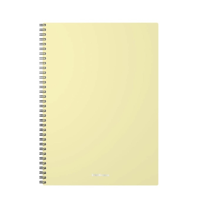Тетрадь А4 на спирали, 80 листов в клетку, ErichKrause Pastel, пластиковая обложка, блок офсет 100% белизна, МИКС