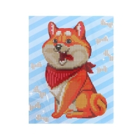 Алмазная мозаика с частичным заполнением для детей &laquo;Пушистая собачка&raquo;, 20 х 25 см