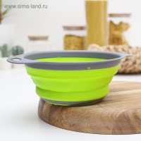 Дуршлаг складной Доляна &laquo;Компакт&raquo;, 24&times;19,5&times;8 см, цвет МИКС