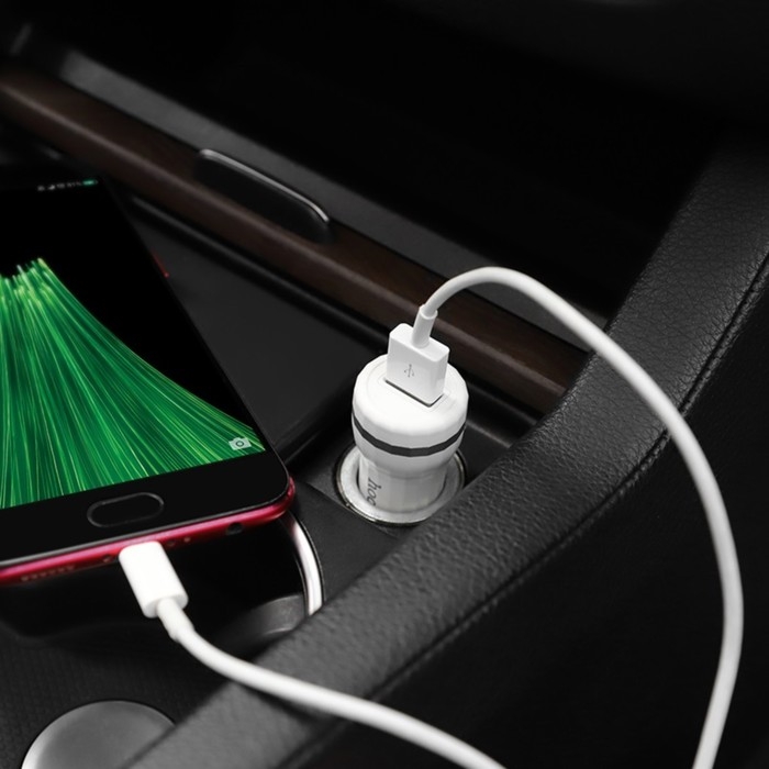 Автомобильное зарядное устройство Hoco Z27А, 1 USB, 18 Вт, 3 А, белое
