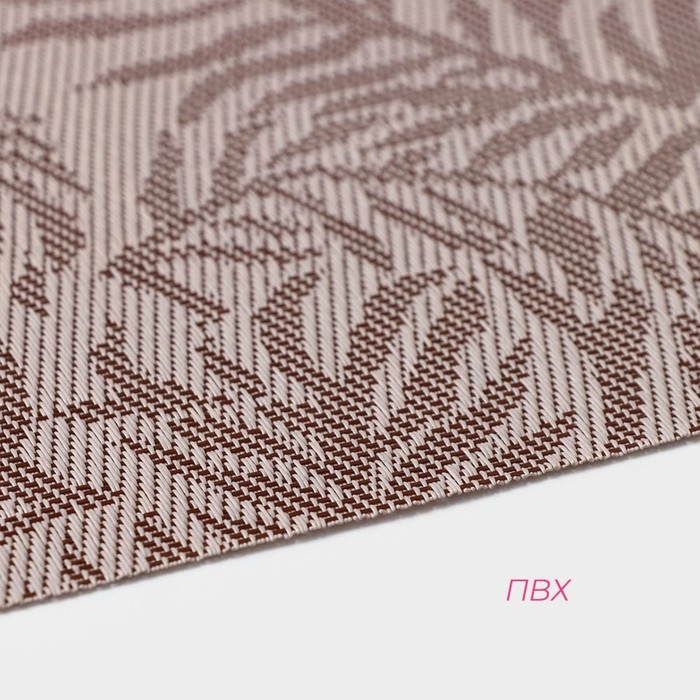 Салфетка сервировочная на стол Доляна &laquo;Тропические листья&raquo;, 45&times;30 см, цвет бежевый