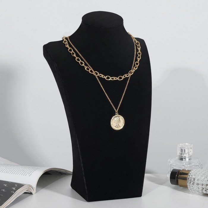 Бюст для украшений, 18&times;12&times;30 см, цвет чёрный