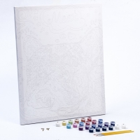 Картина по номерам &laquo;Яркий бульдог&raquo;, холст на подрамнике, 40 &times; 50 см