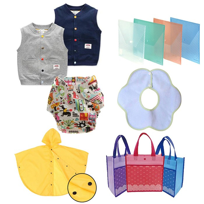 Набор для установки пластиковых кнопок: кнопки, d = 12 мм, 50 шт, щипцы, шило, отвёртка, в органайзере