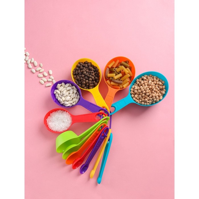 Набор мерных ложек Доляна &laquo;Заряд&raquo;, 12 шт, 22&times;8&times;1,5 см, цвет МИКС