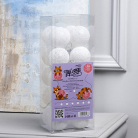 Гирлянда &laquo;Нить&raquo; 5 м с насадками &laquo;Клубки белоснежные&raquo;, IP20, прозрачная нить, 20 LED, свечение белое, 220 В