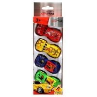 Набор машин &laquo;Рейсер&raquo;, 4 шт, цвета МИКС