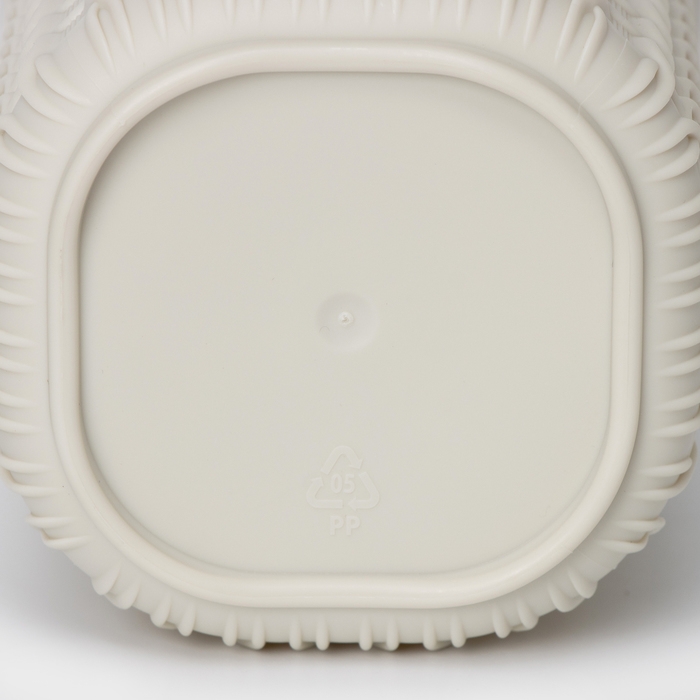 Дозатор для мыла &laquo;Вязание&raquo;, 500 мл, цвет белый ротанг