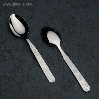 Ложка детская чайная &laquo;Колобок&raquo;, толщина 1,5 мм, цвет серебряный