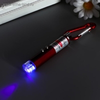 Фонарик+лазер 3 режима "Металлик" МИКС 6х1х1 см