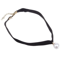 Чокер &laquo;Шарик&raquo;, жемчужина, цвет чёрный, L=30 см