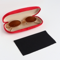 Футляр для очков на хлопушке, длина 16 см, цвет красный