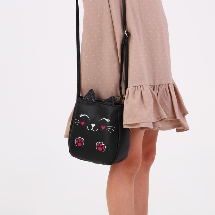 Сумка детская для девочки &laquo;чёрный котик&raquo;