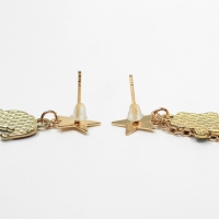 Новый год! Серьги &laquo;Новогодние&raquo; снеговик с носком, цветные в золоте