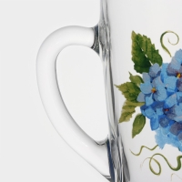 Кружка стеклянная &laquo;Гортензия&raquo;, 300 мл