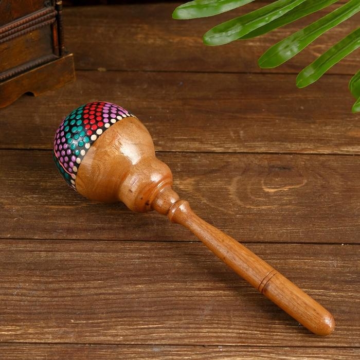 Сувенирный музыкальный инструмент &laquo;Маракас разноцветный&raquo;, 27&times;7&times;7 см +/- 1 см