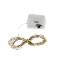 Гирлянда &laquo;Нить&raquo; 3 м, роса. IP20, серебристая нить. 30 LED, от батареек AG13&times;3, 3 режима, свечение тёплое белое