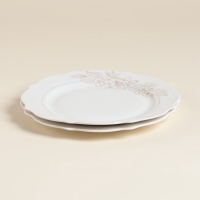 Тарелки SL Home &laquo;Аманде&raquo;, d=21 см, набор 2 шт, фарфор, белые