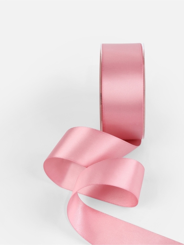 Лента атласная двухсторонняя №158 38мм*25&plusmn;1м сакура TR