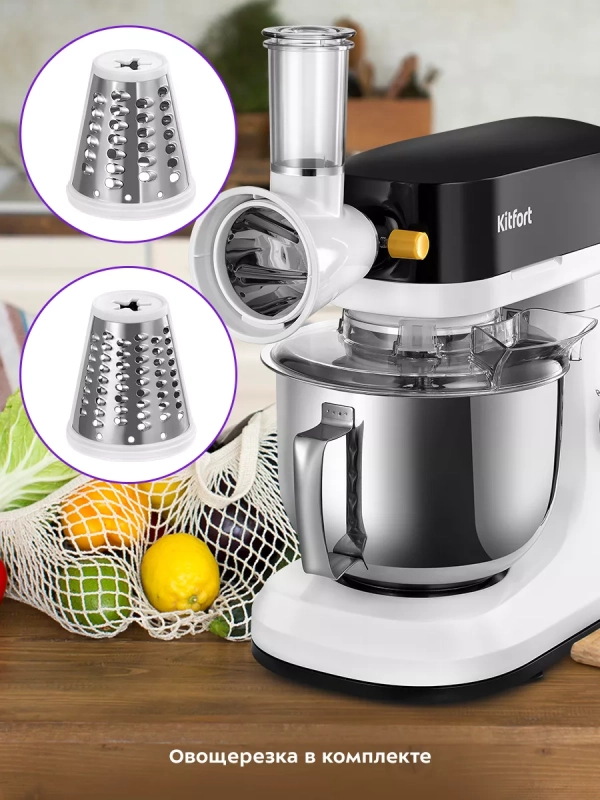 Цельнометаллический планетарный миксер кухонный КТ-3438