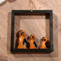 Сувенир интерьерный "Собаки в рамке" дерево 19х19 см