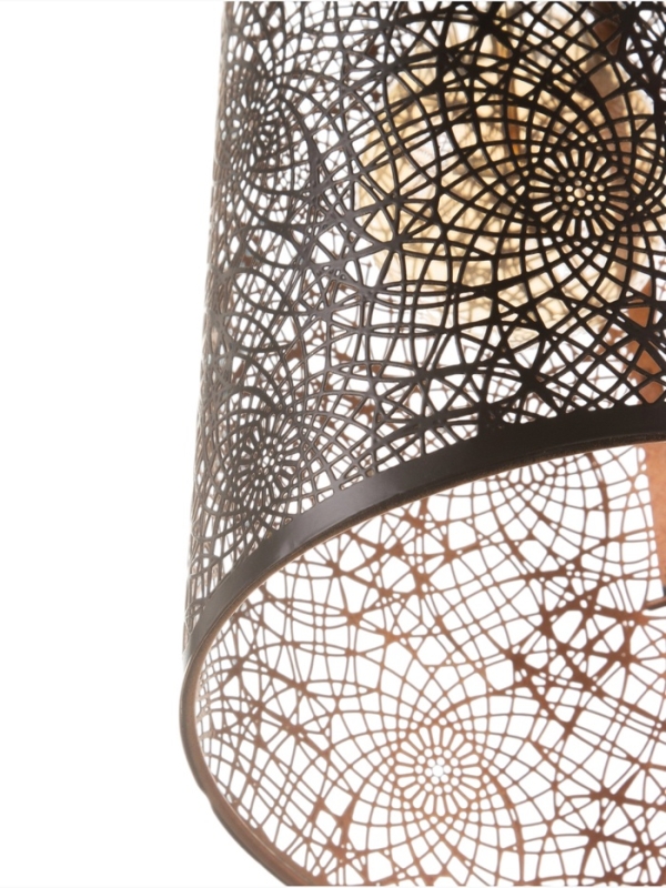 Светильник "Манчестер" (Вышивка) 1х40Вт Е27 черный 12,5х12,5х24+100см