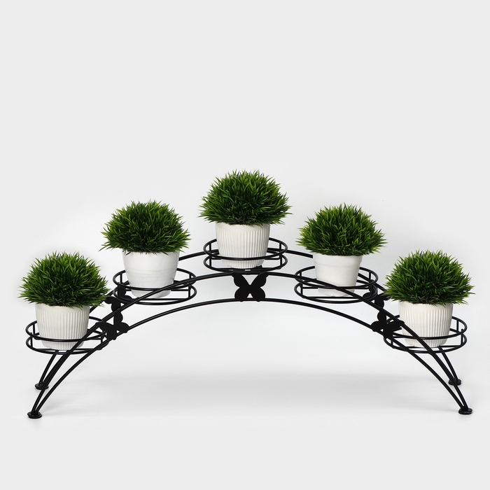 Подставка для цветов &laquo;Арка-5&raquo;, d=12 см, 69&times;15,5&times;25,5 см, черный