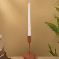 Подсвечник на 1 свечу текстурный "Терракота" 8х8х15,5 см