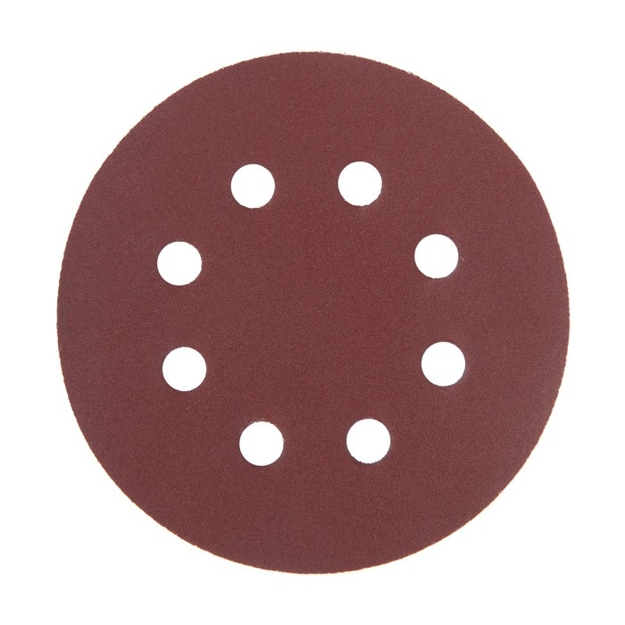 Круг абразивный шлифовальный под "липучку" ТУНДРА, перфорированный, 125 мм, Р240, 10 шт.