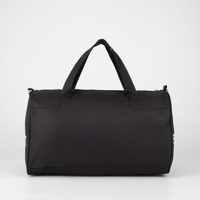 Сумка спортивная на молнии, длинный ремень, маленький размер, цвет чёрный