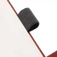 Ежедневник недатированный формат А5, с хлястиком, 128л, линия, пвх, Коричневый