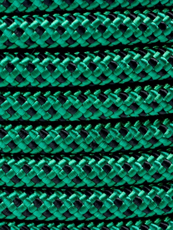 Веревка страховочно-спасательная "Climb" 32 прядная, черно-зеленая, d= 8 мм, 50 м