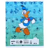 Тетрадь в линейку 24 листа, 5 видов МИКС, обложка мелованная бумага, &laquo;Минни Маус&raquo;