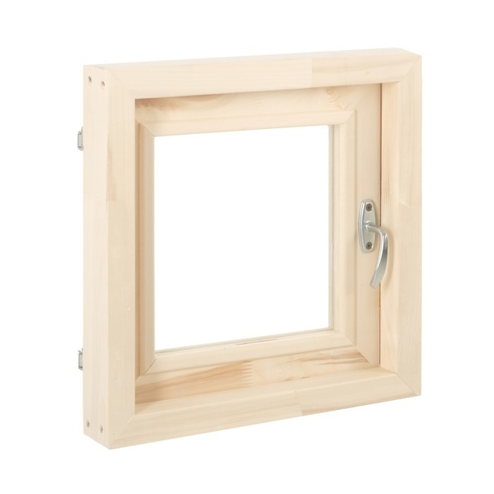 Окно, 40&times;40см, двойное стекло ЛИПА, наружнее открывание