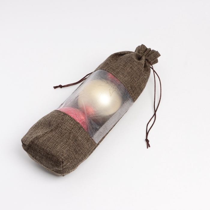 Льняной мешочек для хранения украшений, подарков, трав, 15 х 30 см, набор из 3 штук