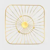 Ваза для фруктов "Милена" 28*28*7 см, цвет золотой